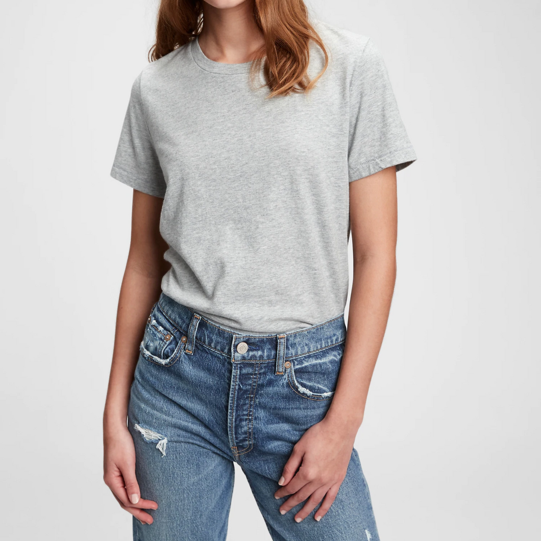 Light Grey Solid Women's T-Shirt