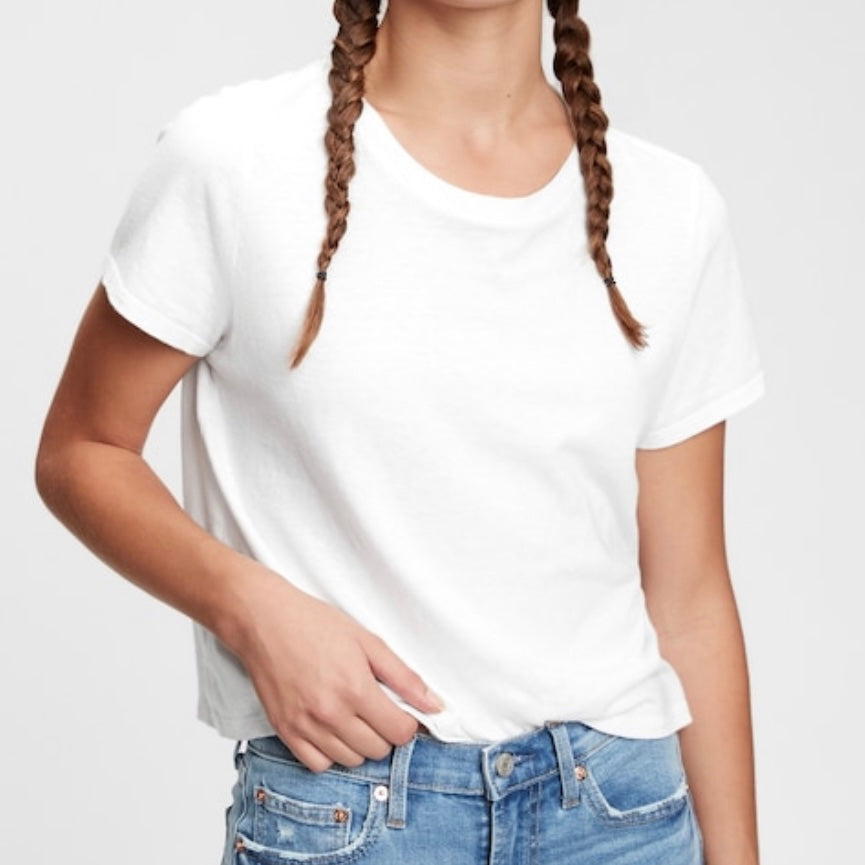 White Solid Women's T-Shirt