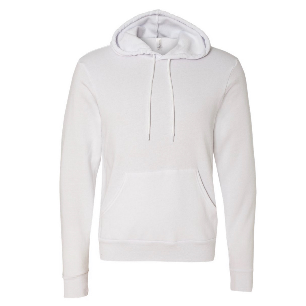 White Solid Unisex Classic Hoodie