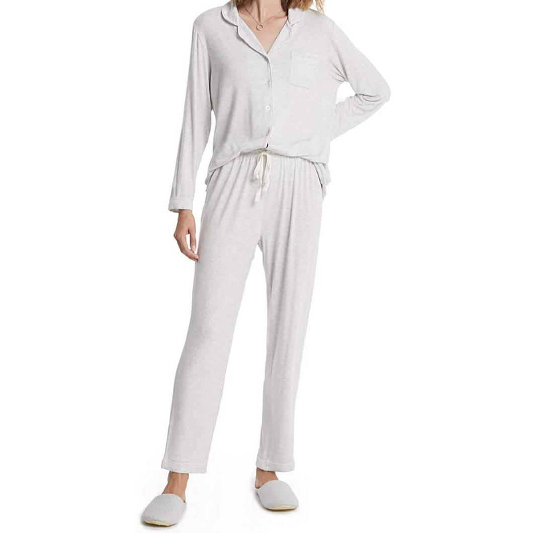 Light Grey Long Sleeve and Pants Women's Pajama Set