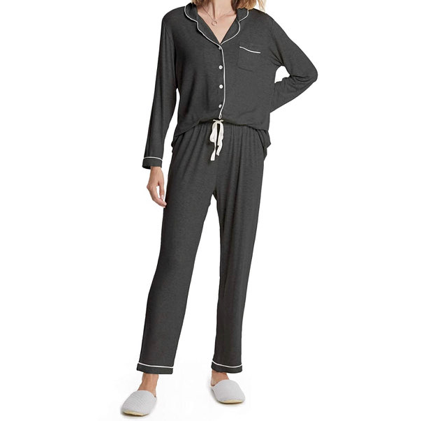 Charcoal Long Sleeve and Pants Women's Pajama Set