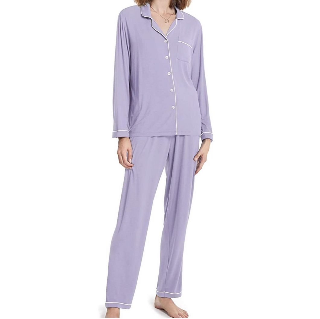 Light Purple Long Sleeve and Pants Women's Pajama Set
