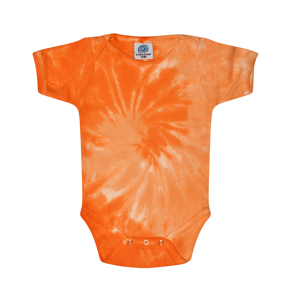 Orange Tie Dye Baby Onesie